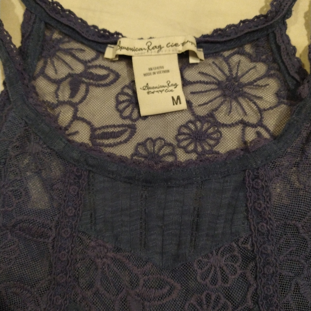 American Rag Embroidered Flowy Top - Picture 3 of 6
